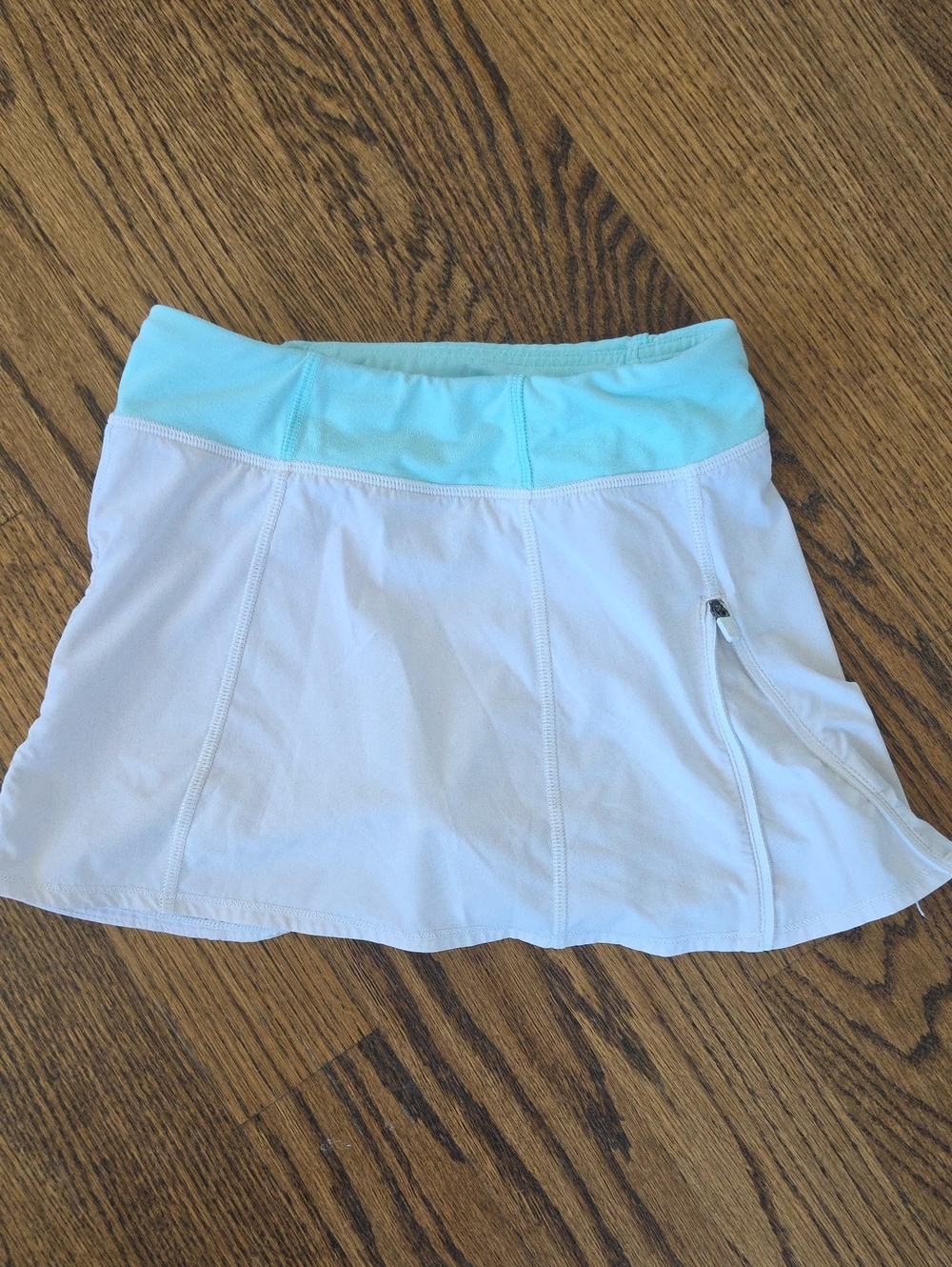 Athleta White Skort with Light Blue Waistband